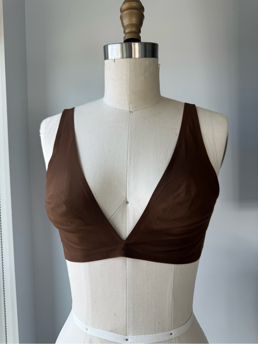 SKIMS Brown V-Neck Bra